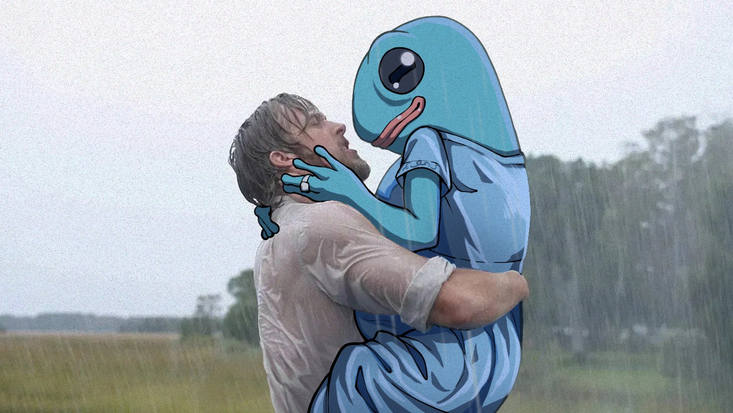Notebook parody frog
